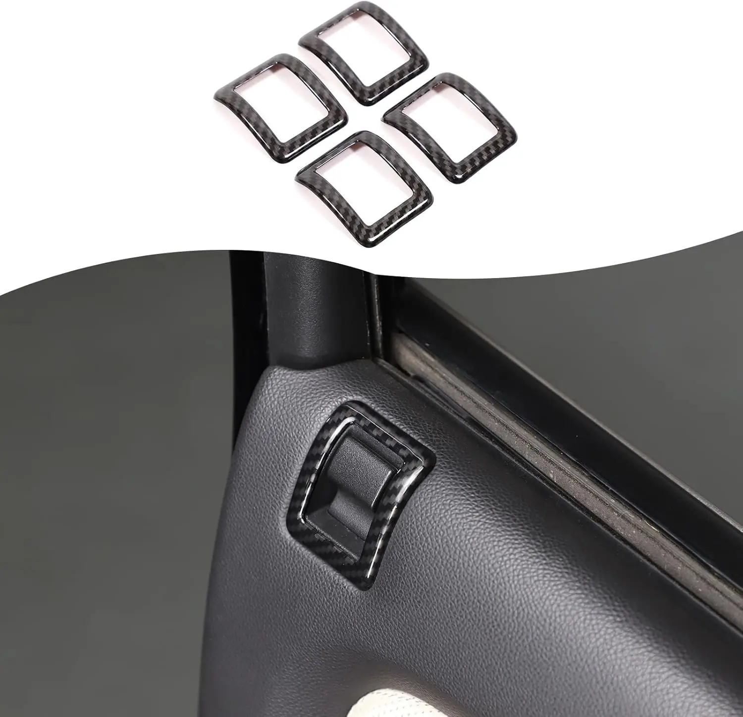 

ABS Carbon Style Car Interior Door Pin Lock Frame Cover For Cadillac Escalade 2007-2014 Door Lock Styling Cover Trim Accessories