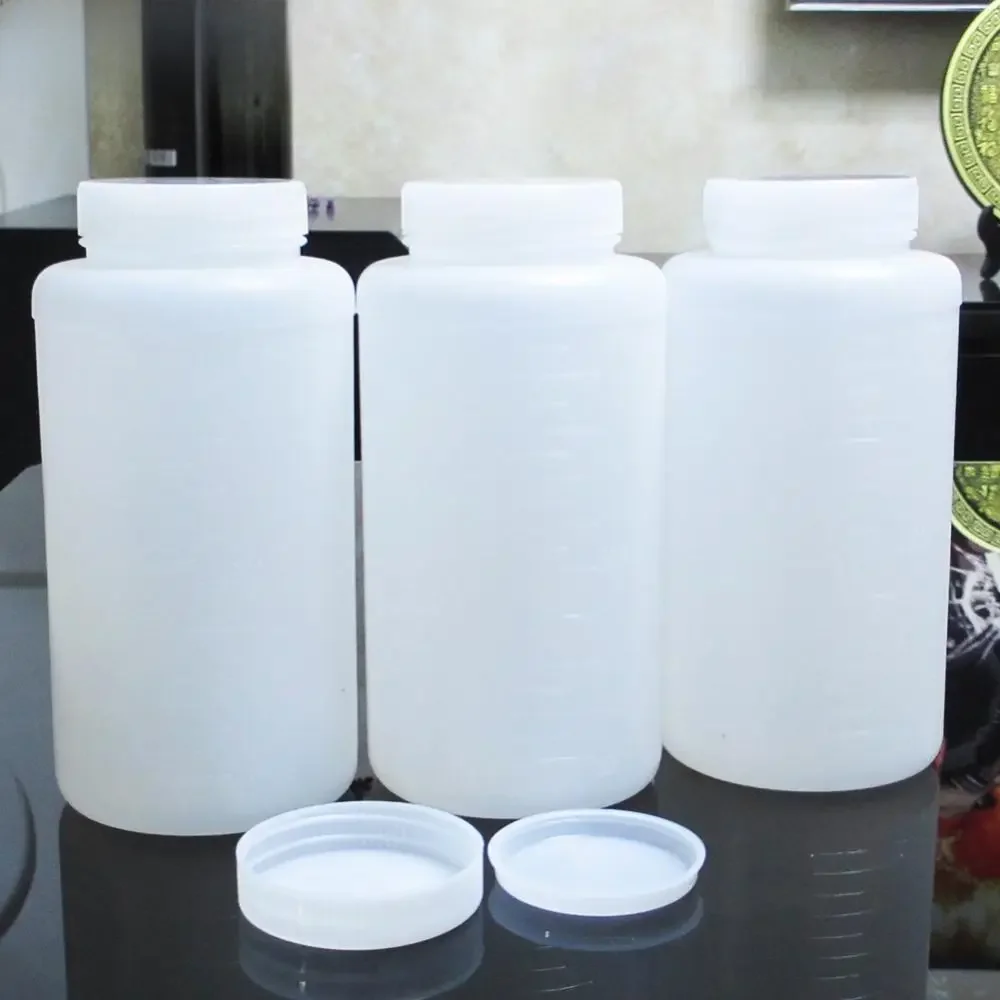 Bouteille de stockage en plastique de 1000ml, pour flacon de liquide chimique, réactif, fourniture de laboratoire vide