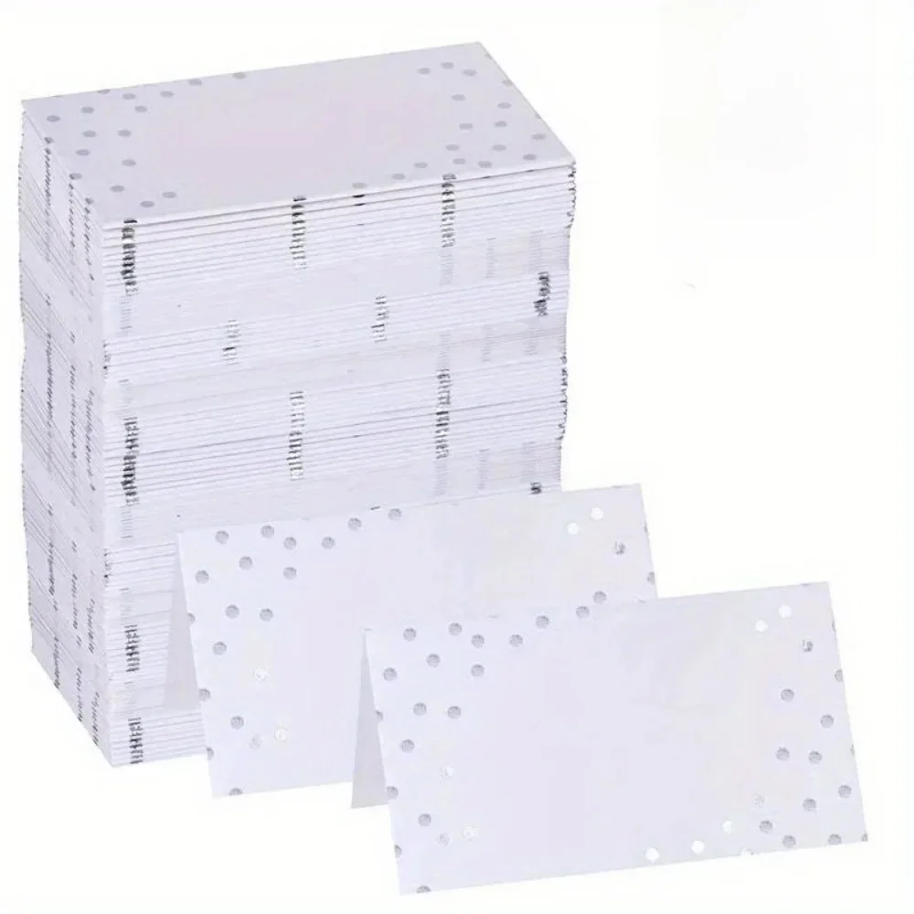 20/50/100 pièces or argent point nom Place cartes siège de mariage numéro carte Table décor noël fête d'anniversaire carte de voeux