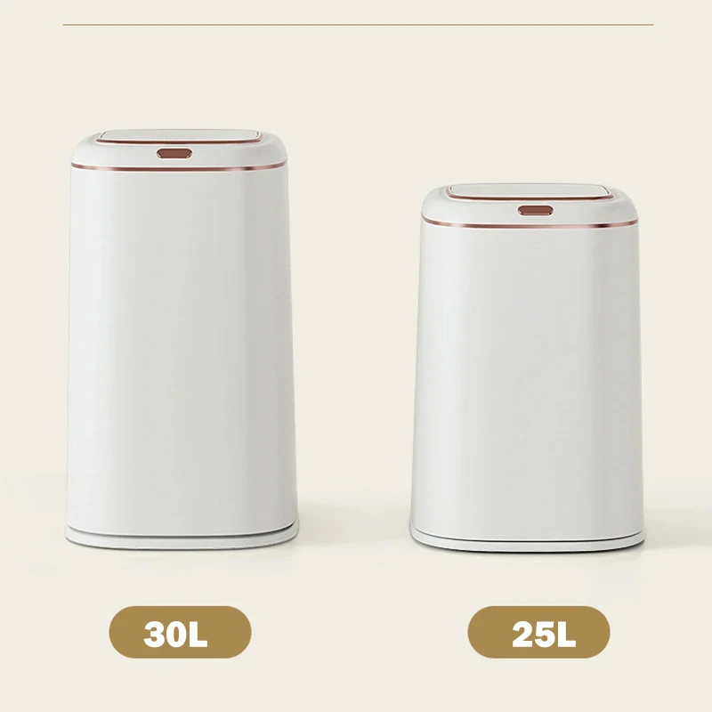 30L Smart Sensor Trash Can Large Capacity Induction Trash Bin Electric Touchless Wastebasket For Kitchen Bathroom with Lid