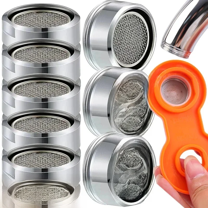 Aérateur de robinet de remplacement, économie d'eau, filetage en laiton, Kits de buses de barboteur, pièces d'adaptateur de robinet, accessoires de salle de bains, 10/1 pièce