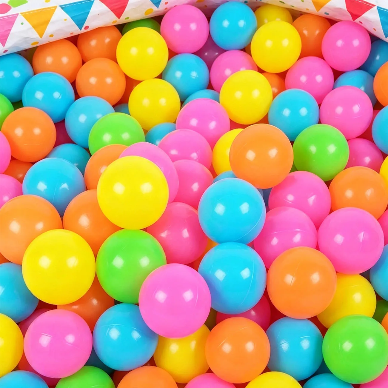 100 Pcs Eco-friendly Colorful Ball Pit Soft Plastic Ocean Ball Water Pool Ocean Wave Ball Outdoor Toys