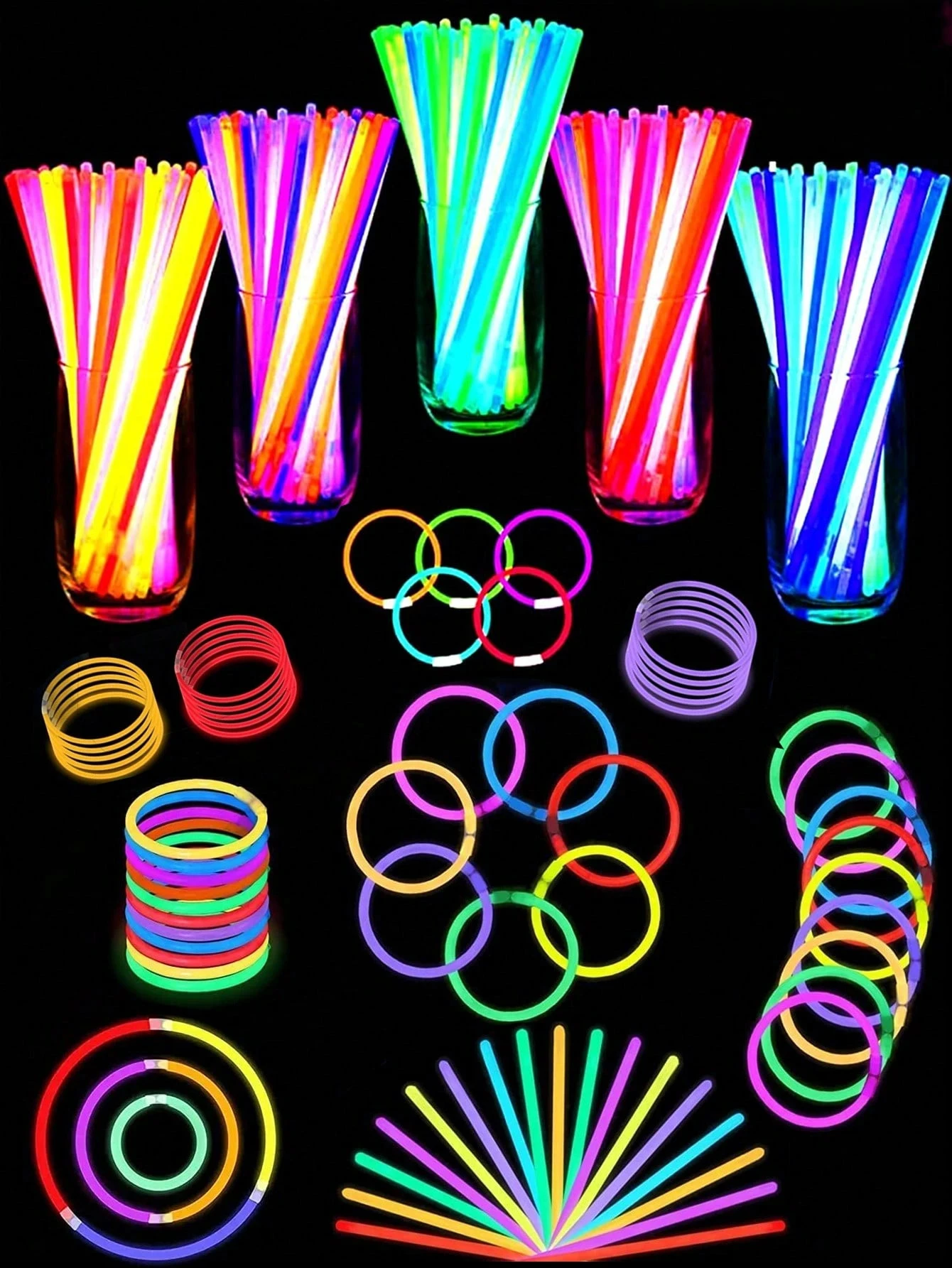 

PartySticks Ультра яркие светящиеся палочки Массовые принадлежности для вечеринок 400 упаковок — 8 дюймов, светящиеся в темноте светящиеся сувениры для Хэллоуина,