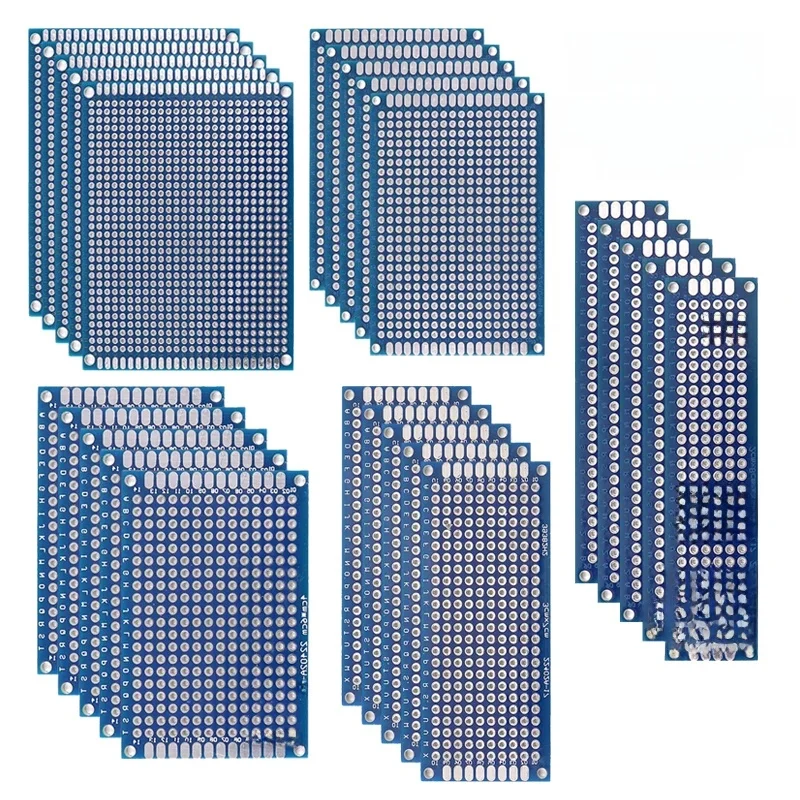 5/10 sztuk płytka drukowana płytka prototypowa niebieska 2x8/3x7/4x6/5x7/7x9cm dwustronne płytki drukowane dla DIY projekt lutowniczy — zdjęcie 2