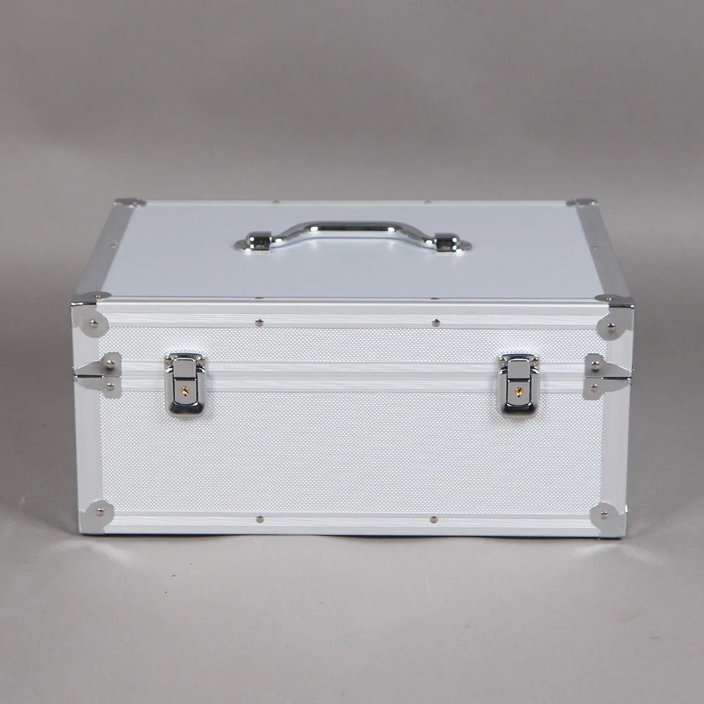حقيبة تخزين HDD18-AL مقاس 40.8 × 31.2 × 18.4 سم من الألومنيوم الاحترافي - صندوق حمل آمن مقاوم للصدمات لمحركات الأقراص الصلبة مقاس 3.5 بوصة