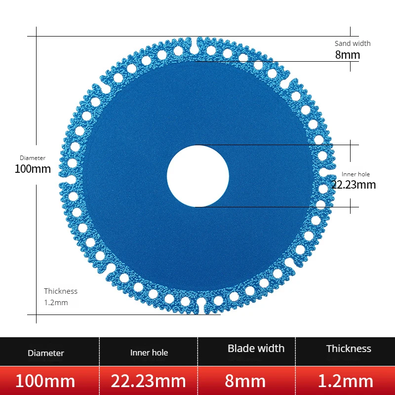 4Inch 100mm Composite Multi Tool Blades Metal Saw Blade Tile Cutting Disc For Color Steel Tile Metal Rock Slab Marble PVC Pipe