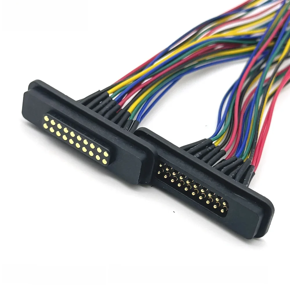 1set 2A 12Pin 20Pin DC Magnetische Pogo Pin Stecker Pogopin Männlich Weiblich Mit band kabel