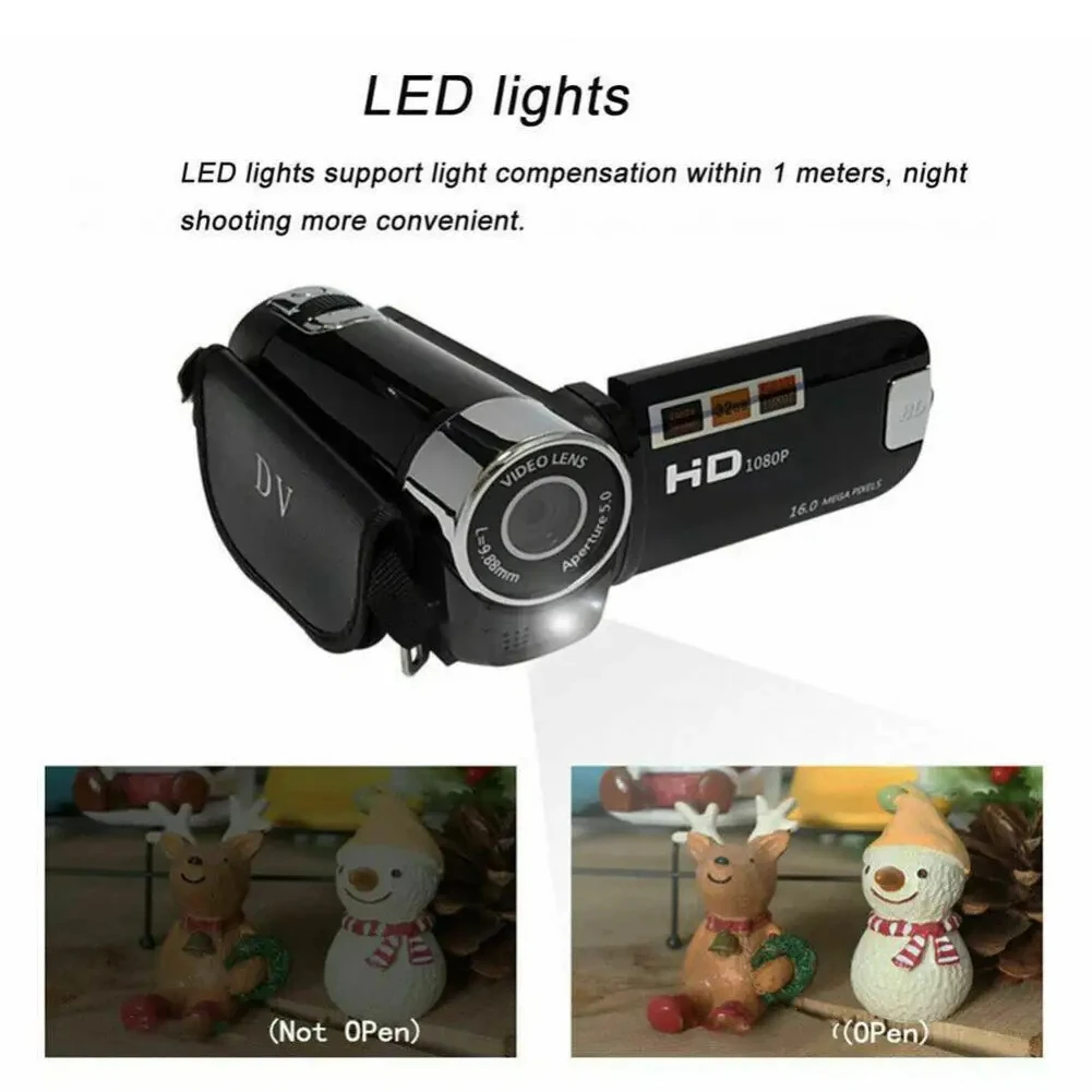 1080P Video Camera Camcorder Night Vision 16M 16x Optical Zoom Digital Video Camera for Vlogger Videos Shooting Recording Camera