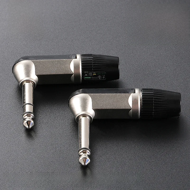 Gniazdo REAN 6,35 TS TRS 90 firmy Neutrik. °   Wtyk kątowy w kształcie litery L, stereo/mono, 2 lub 3 piny, 6,5 mm / 1/4 cala, do mikrofonu, gitary, sprzętu audio, NYS207, 208. — zdjęcie produktu 7