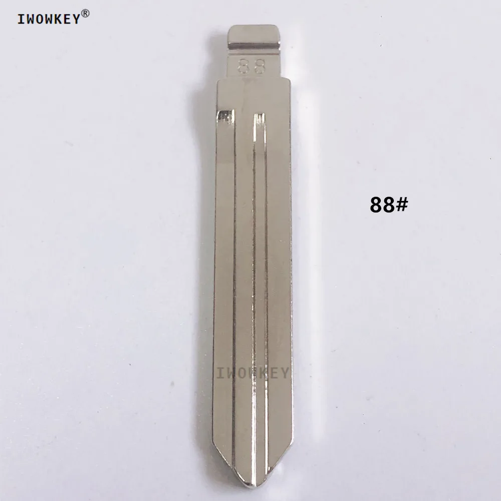 10PCS Type #88 Metal Blank Uncut Flip KD Replacement Remote Key Blade For New JAC Refine NO.88 Key Blade