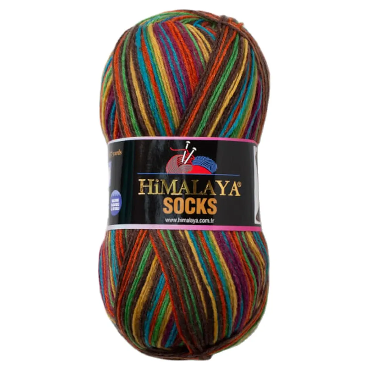 HIMALAYA EBRULI SOCKS HAND KNITTING YARN 75% Superwash Wool 25% Nylon 400 Mt. 100 Gr. Feel Your Feet Warm 5 PCS