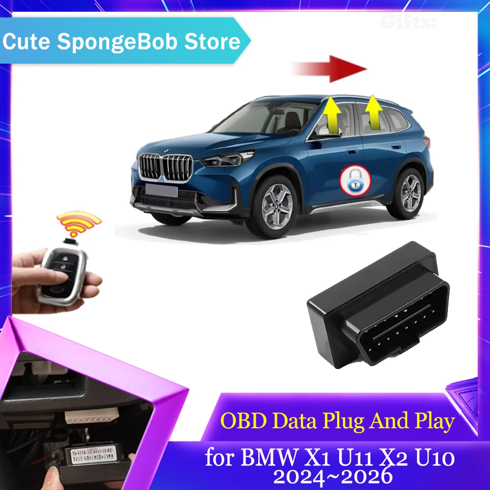 Car OBD Data Module for BMW X1 U11 X2 U10 M35i xDrive30 2024~2026 2025 Window Folding Lifting Speed Lock Door Unlock Accessories