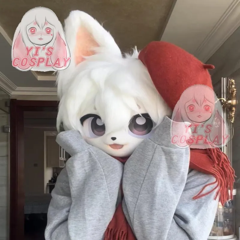 Yis cosplay Custom Furry head Kigurumi Head Cosplay Kemono Fursuit Handmade Headsets Beast Customized Fursuit Kemono Head