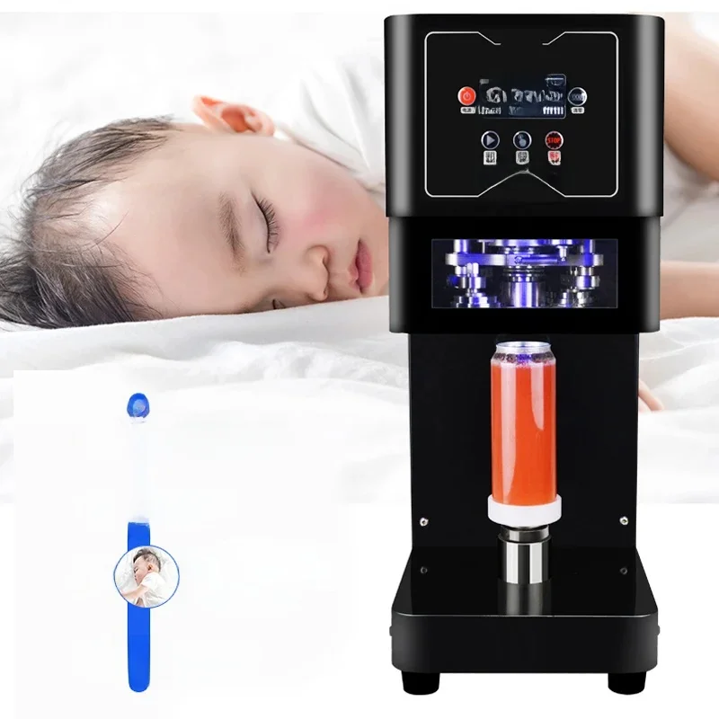 55mm Beer Can Sealing Machine, Beverage Bottle Sealing Milk Tea/Coffee Can Sealing Machine 220V/110V