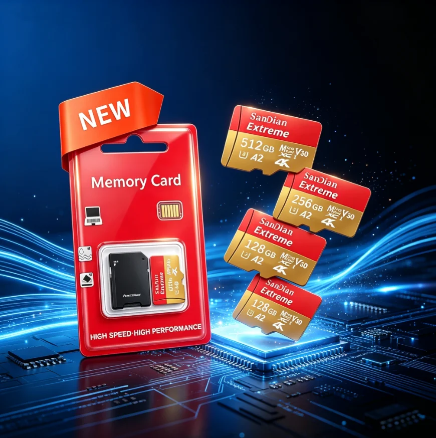 THigh Speed Micro SD TF Card 64GB-512GB U3 V30 Class10 UHS-I Memory Card for Camera Drone Mobile Phone Notebook PC Storage