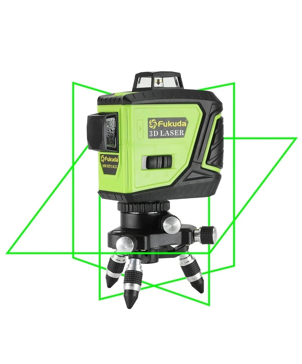 Fukuda 3D Self-Leveling 360 degree Horizontal&Vertical 12 lines Green Laser Level / Green Beam Fukuda Level