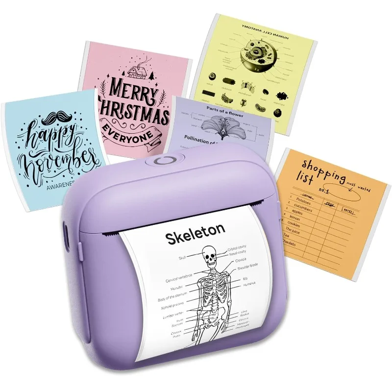 

Portable Mini Thermal Printer Set, Supports Wireless/USB/Battery Power, Instant Printing, 6 Color Options, Wireless Printing