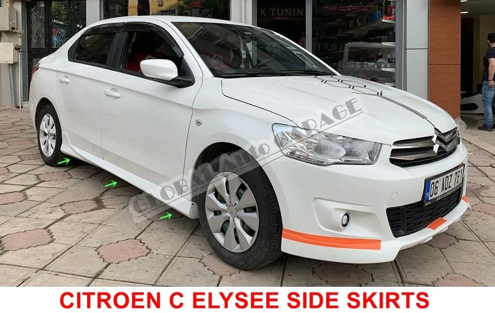 

For Citroen C Elysee Side Skirt Threshold 2013-2020 Sill Trim Car Styling Auto Universal Spoiler Mud Flaps Lip Splitter Bumper