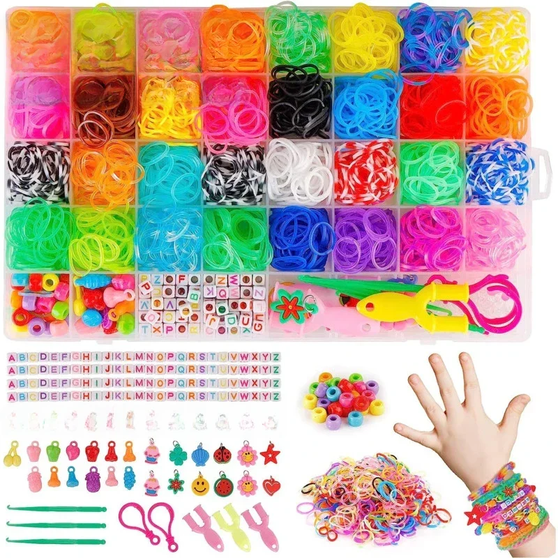 Bandes de métier à tisser colorées pour filles, jouets de bricolage, bracelet de document arc-en-ciel, kit tissé, artisanat fait main Montessori, cadeaux pour enfants