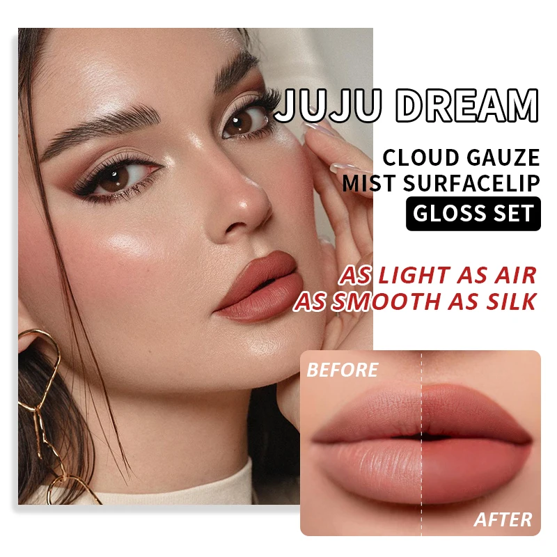 Set di 12 Lucidalabbra e Rossetti Liquidi Opachi Vellutati a Lunga Durata, Impermeabili, Non Appiccicosi, con Finitura Opaca e Brillante Perlata