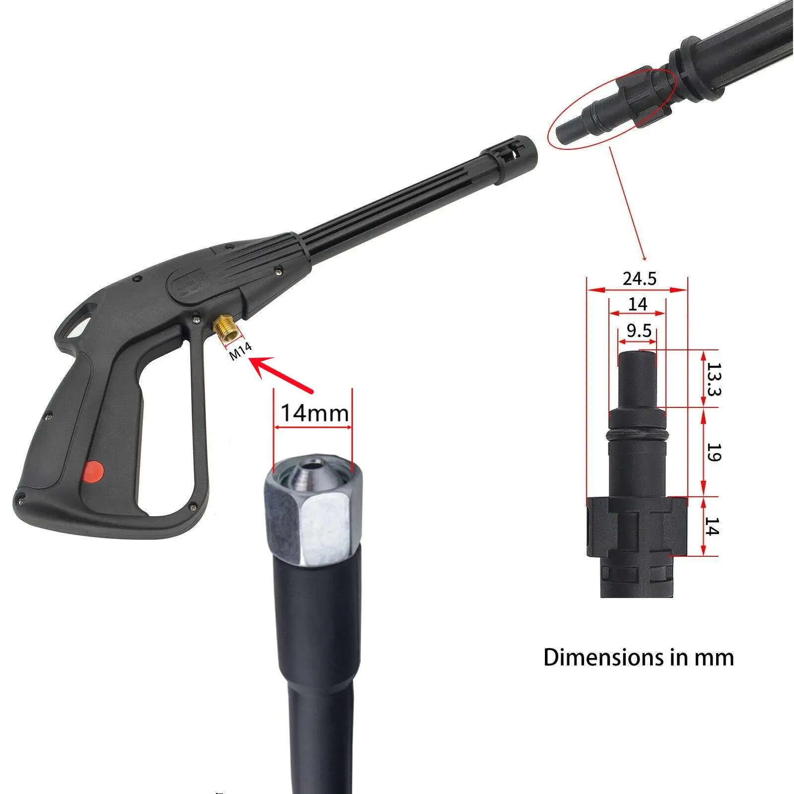 Pressure Washer Spray Water Gun Jet Lance Spear For Champion Hammer Flex Crosser Pressure Washer