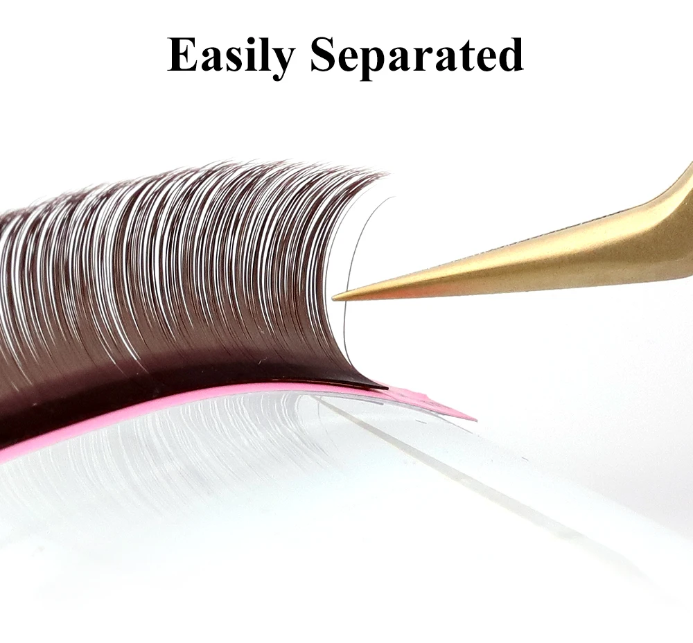 NAGARAKU Braune Wimpern Einzelwimpern-Make-up 16 Reihen Braune Farbe Hochwertig Super Weich Natürlich Synthetisches Nerzhaar – Detail 10