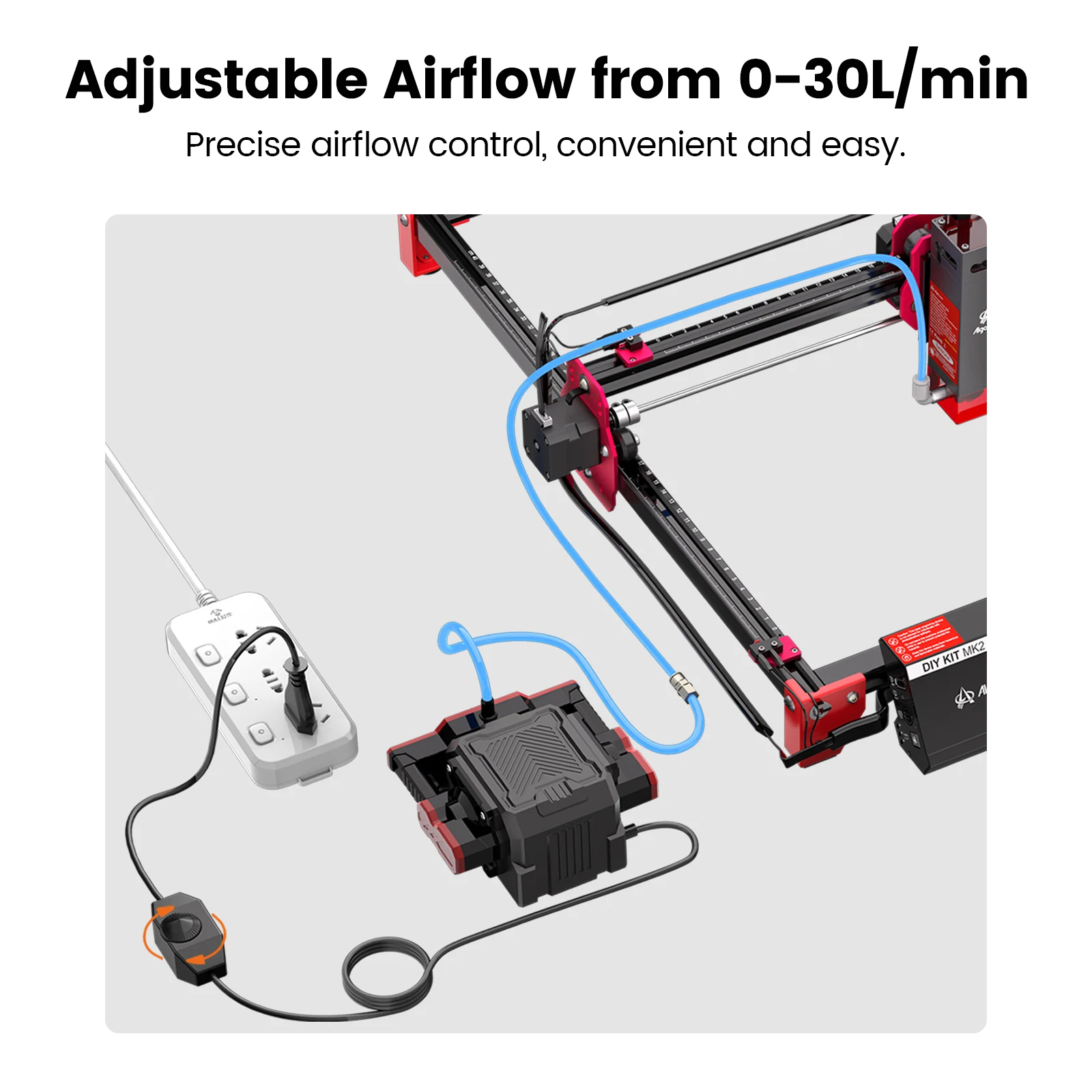 2025 NEW Algolaser 30L Air Pump Air Assist Auxiliary 30L/min Adjustable High Airflow for DIY KIT/DIY KIT MINI/DIY KIT MK2