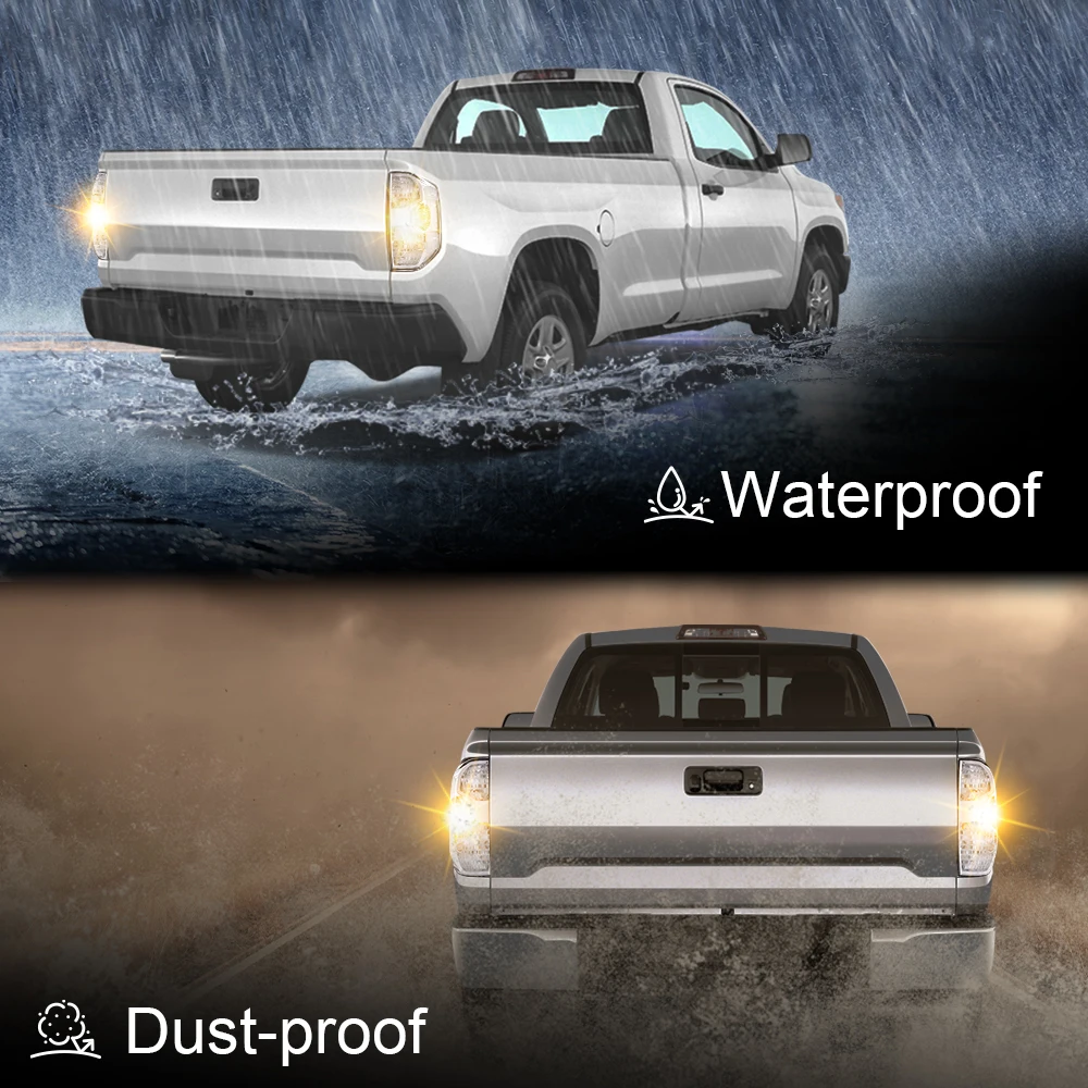 1 زوج أضواء خلفية خلفية مصابيح الفرامل الجمعية صالح ل 2014-2021 تويوتا تندرا واضح عدسة مقاوم للماء سنوبروف الغبار