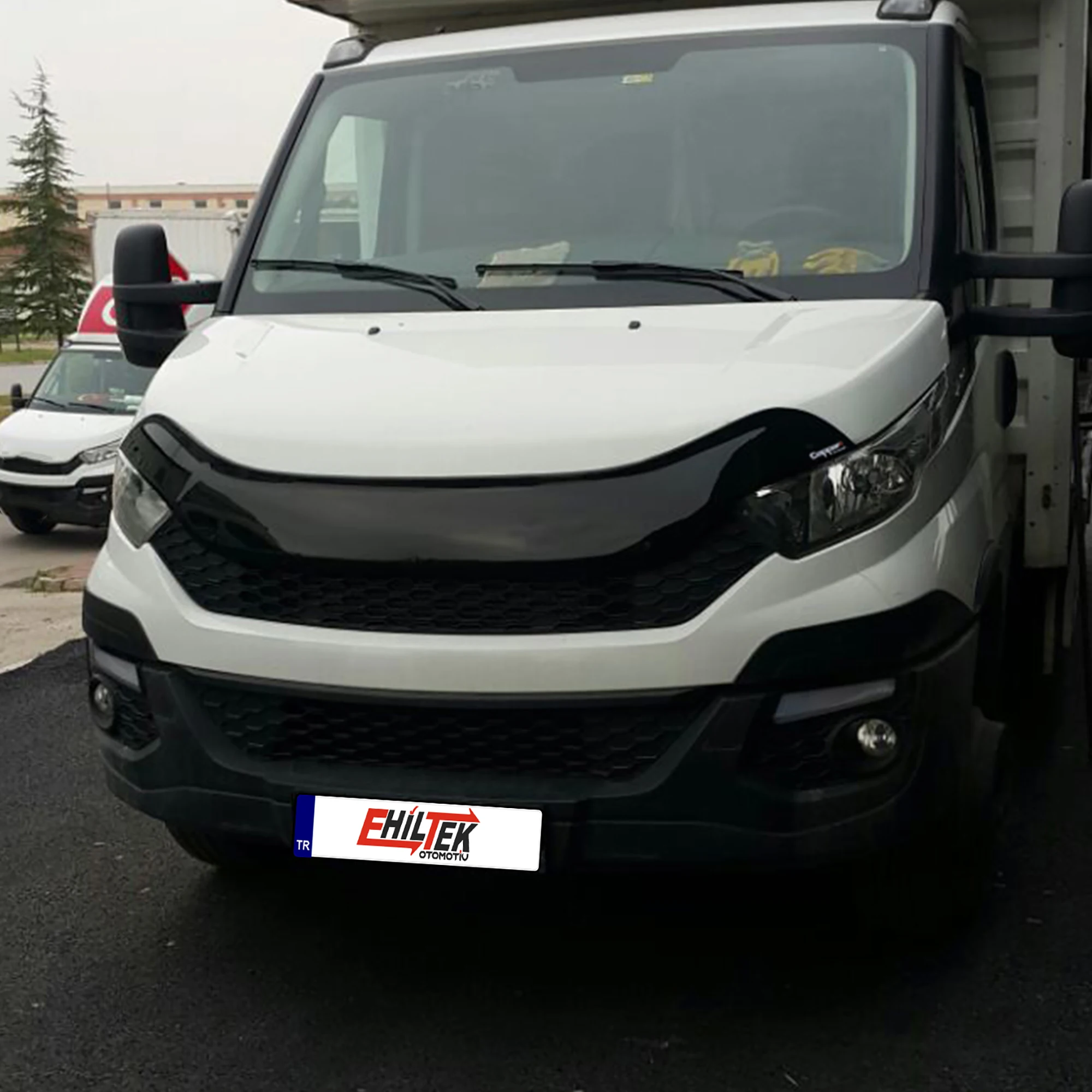 Iveco Daily (2014-2019) 용 후드 디플렉터 가드, 버그 쉴드 보넷 보호대/4mm 두께 및 초내구성 소재