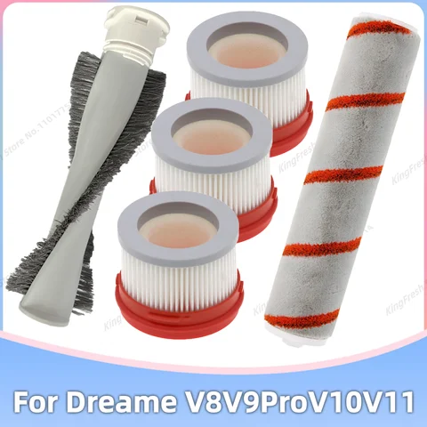 드리미 Dreame V9 V10 V11 V8 V9B V9P V9Pro XR 무선 휴대용 청소기 부품 주요 롤러 진드기 제거 브러시 HEPA 필터