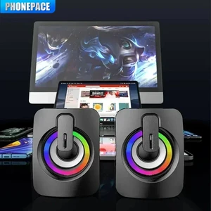 Altavoz de computadora Sound estéreo con micrófono de 3.5 mm Aux Home Office PC altavoz para MacBook Desktop Notebook Altavoz computadora 10 mejores altavoz de micrófono de ventas - №2