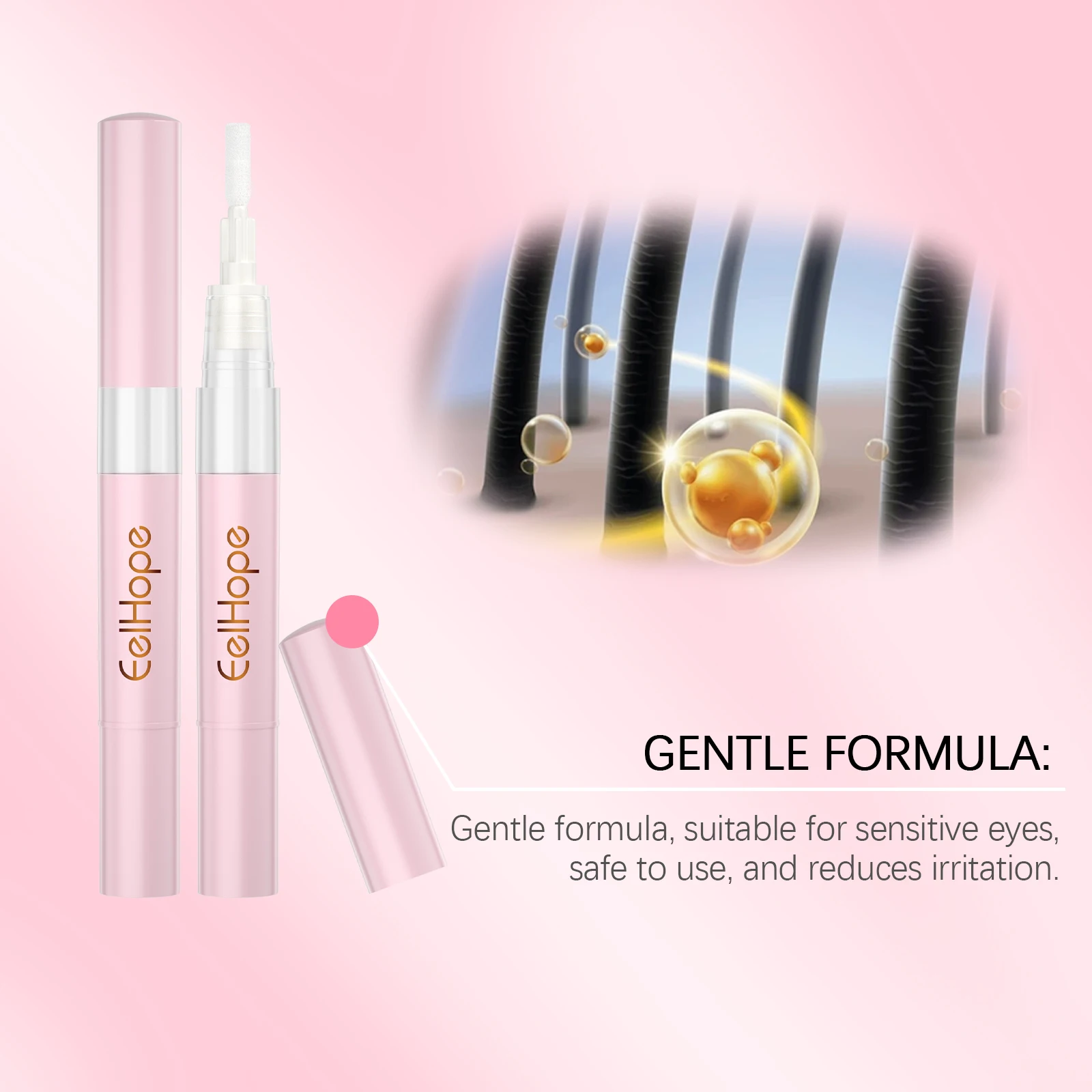 Eelhope 3ml Serum Przyspieszające Wzrost Rzęs Szybki Makijaż Przedłużanie Naturalne Rzęsy Brwi Wydłużanie Zagęszczanie Serum do Rzęs