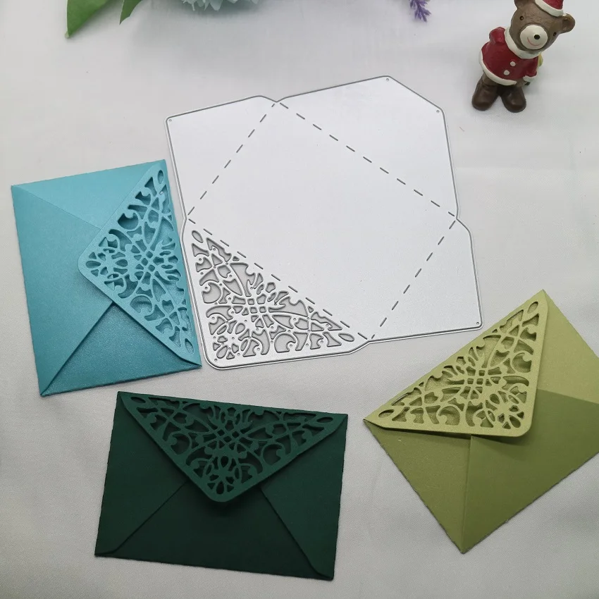 قوالب قطع ظرف الزهور لختم سكرابوكينغ ، أداة إنتاج الألبوم اليدوي ديي ، قطع قالب من الفولاذ الكربوني ، العفن #2