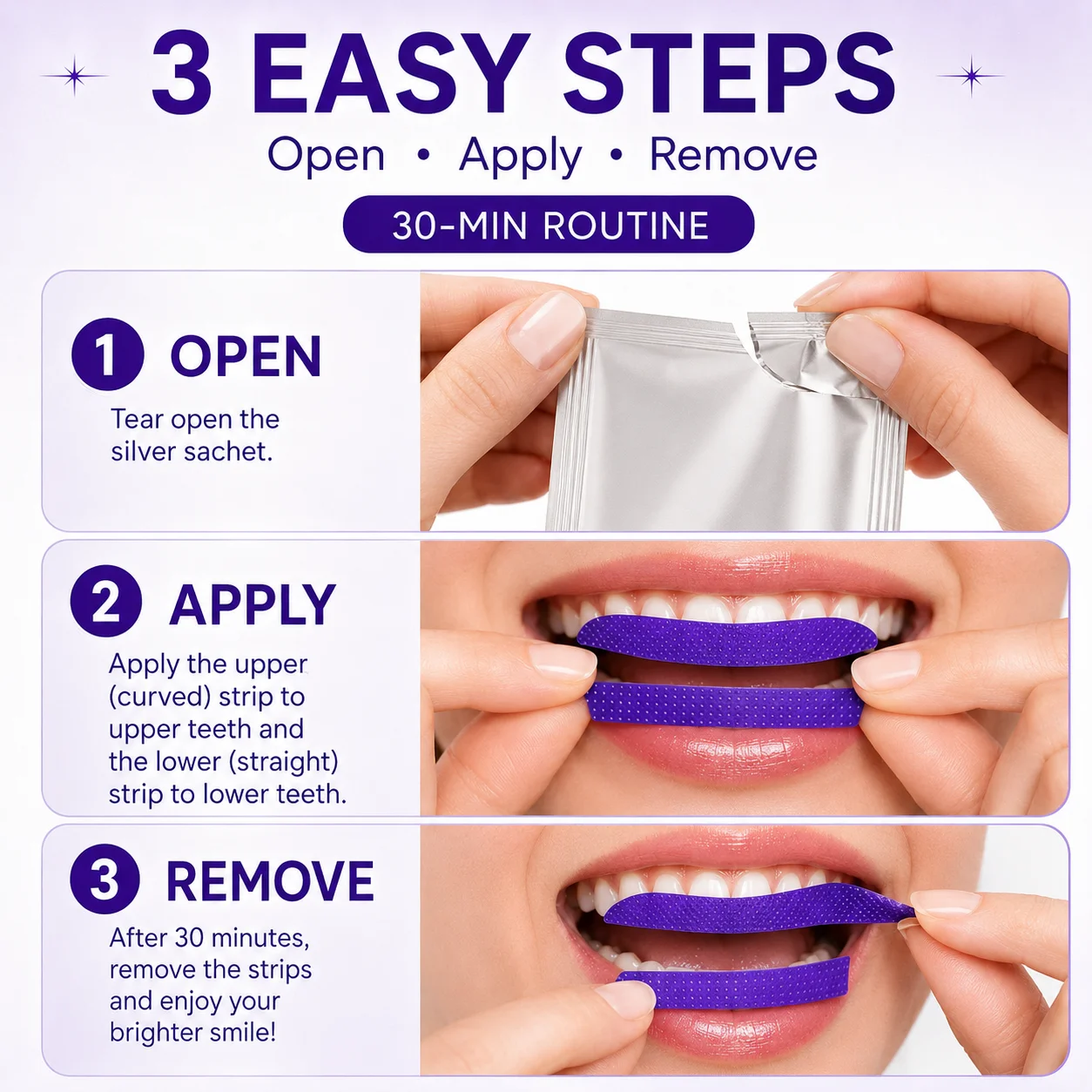 Strip Pembersih Gigi Warna Ung - Teeth Whitening Routine ulasan dan harga
