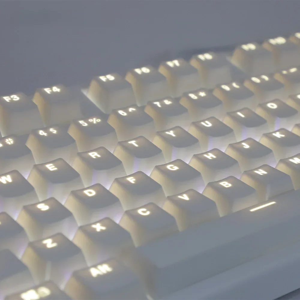 108 klawiszy Białe nakładki na klawisze ABS OEM Height Suit do 61 87 104 Klawiatura mechaniczna Transparent Backlight Anne Pro 2 AKKO FUN60 Mad60he — zdjęcie produktu 7