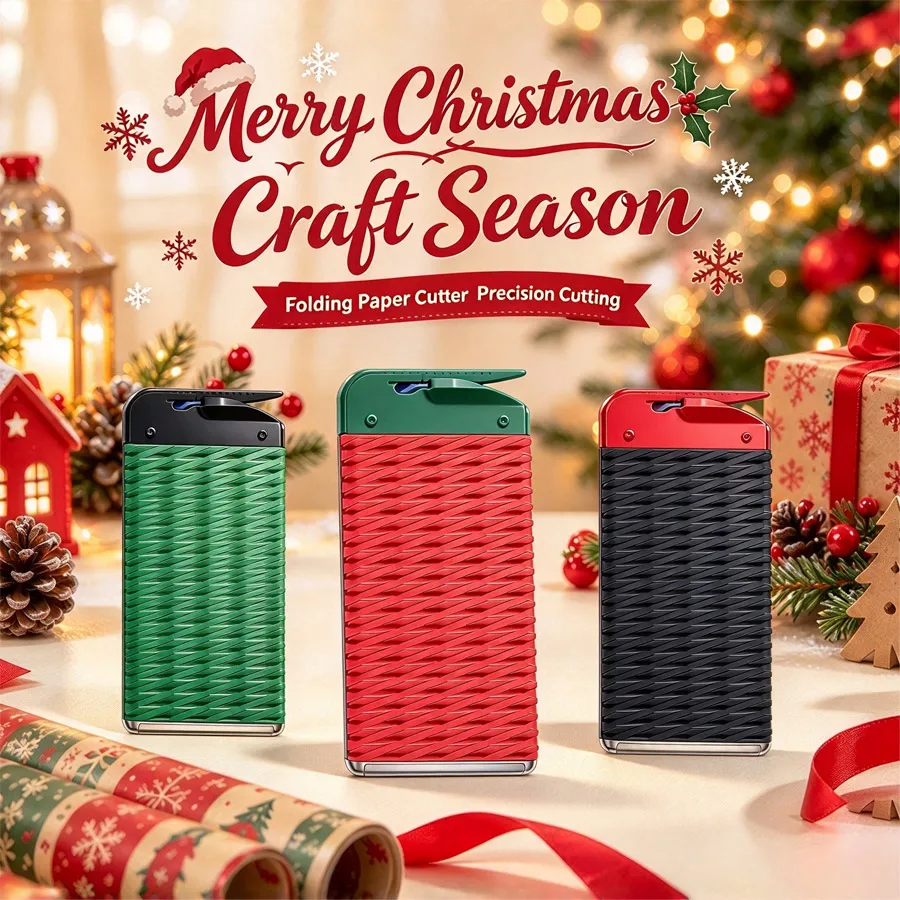 New Wrapping Paper Cutter, Adjustable Cutting Size Smooth Straight Cut, Sliding Cutter with Handle Fits All Roll Diameters