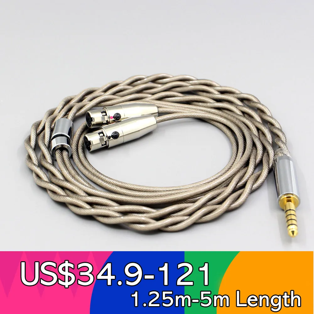 

Type6 756 core 7n Litz OCC Silver Plate Earphone Cable For Audeze LCD-3 LCD-2 LCD-X LCD-XC LCD-4z LCD-MX4 LCD-GX lcd-24 LN007834