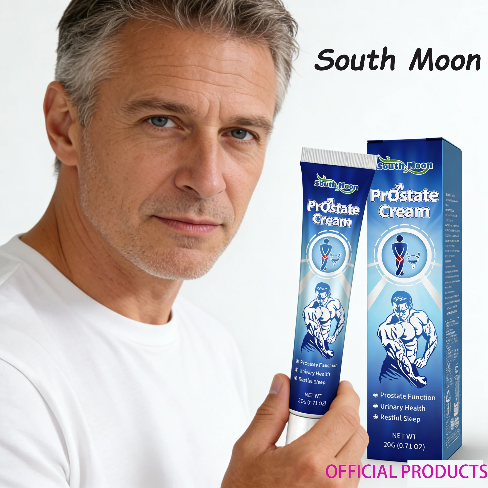 

Крем для ухода за простатой SOUTH MOON 20г, травяной, портативный, для ежедневного массажа мужчин, снимает дискомфорт, улучшает кровообращение.