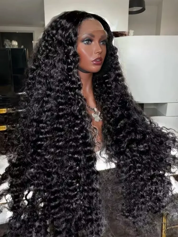 YKB 250 Density Curly Wigs Human Hair HD 13X6 Lace Frontal 30 40 Inch 14x4 Deep Water Wave Glueless 6X6 Closure Human Hair Wig