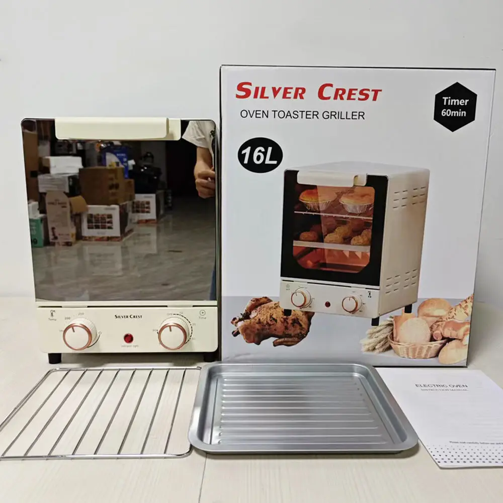 16L Mini Electric Oven 3 Tier Toaster Oven with Timer Temperature Control Compact Countertop Oven for Baking Roasting Home Kitch image 5
