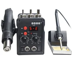 8586+ 2 in 1 single number display hot air gun soldering station rework soldering station soldering iron welding repair tool