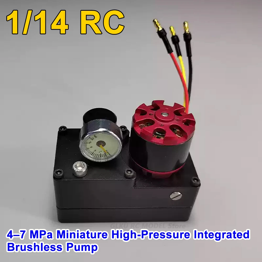 1/14 RC Hydraulic Excavator Mini Brushless High Pressure Integrated Pump Adjustable 4-7MPa Hydraulic Upgrade Parts