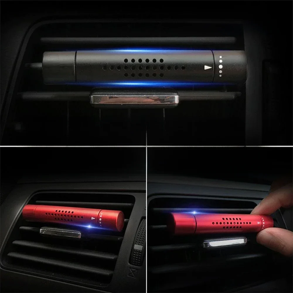 Car Air Vent Freshener Perfume Diffuser Metal Air Conditioning Outlet Clip with 5 Aroma Fragrance Sticks Auto Interior Accessory