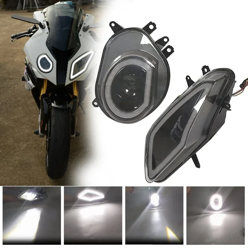 Led Koplamp Met Halo Engel Oog Voor B-MW S1000rr 2010-2014 - afbeelding 2