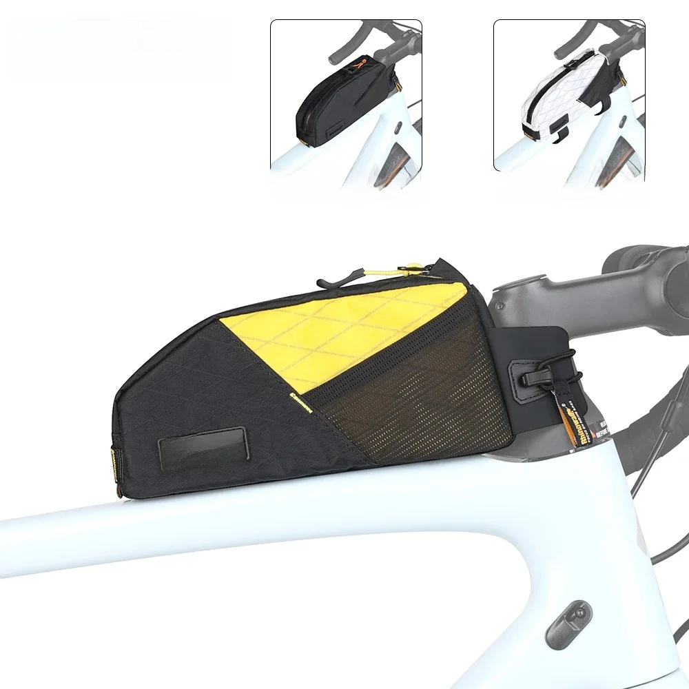 AliExpress Rhinowalk Bicycle Top Tube Bag Waterproof 1.2L For Gravel Bike Front Frame Bag Screw fixing Bikepacking Travel Luggage Bag