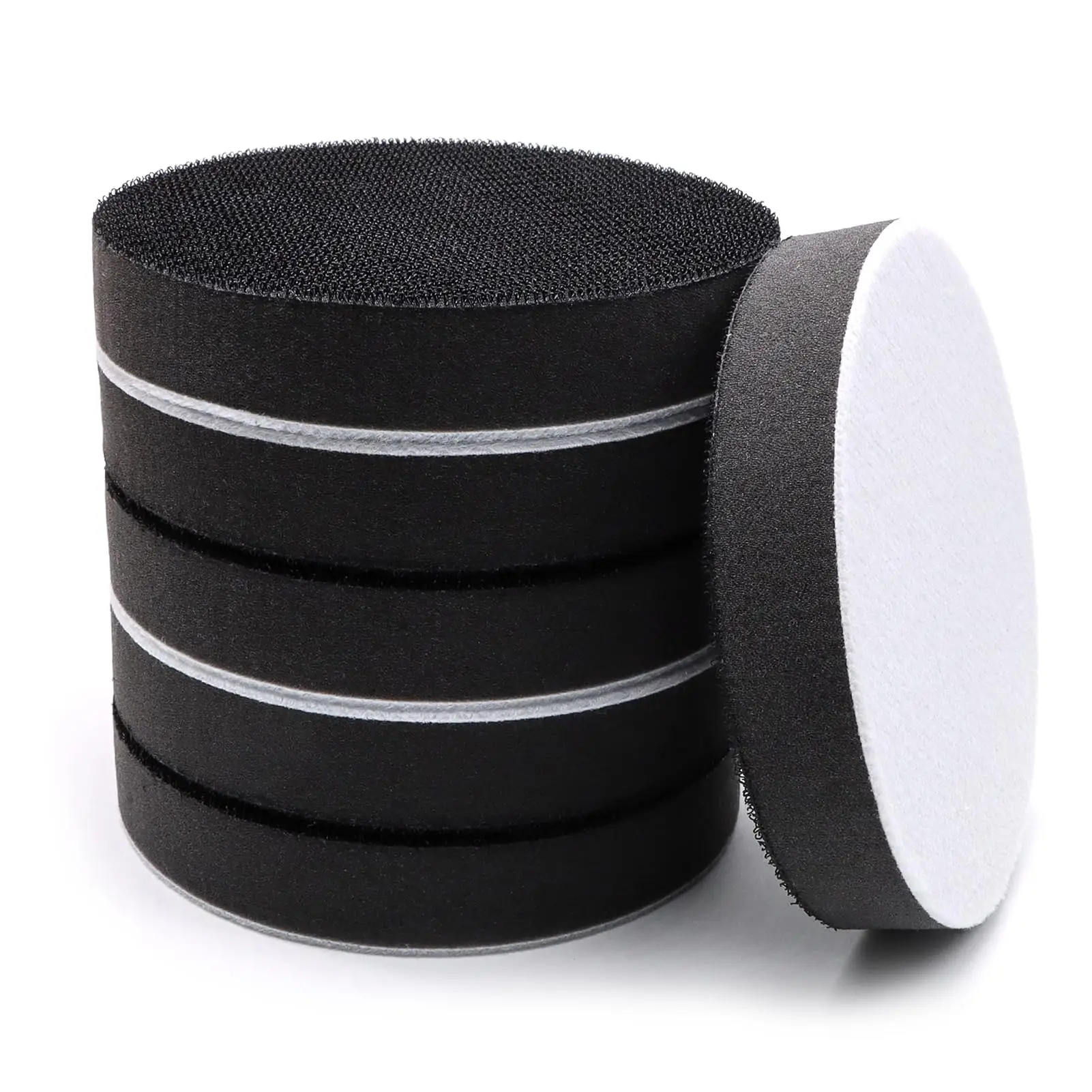 6 Pack Interface Pad 5 Inch Hook and Loop Soft Sponge Cushion Buffer Backing Pad 125mm for Orbital Sander Woodworking Polishing