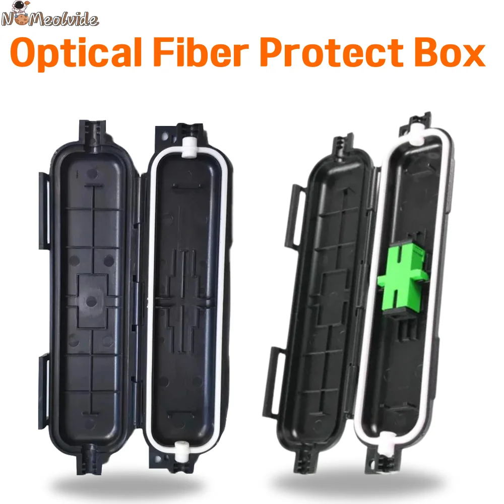 

Sc Apc Fiber Protect Box White/black Color Sc Apc Sm Ftth Fiber Accessories Fiber Drop Cable Protection Box Free Ship