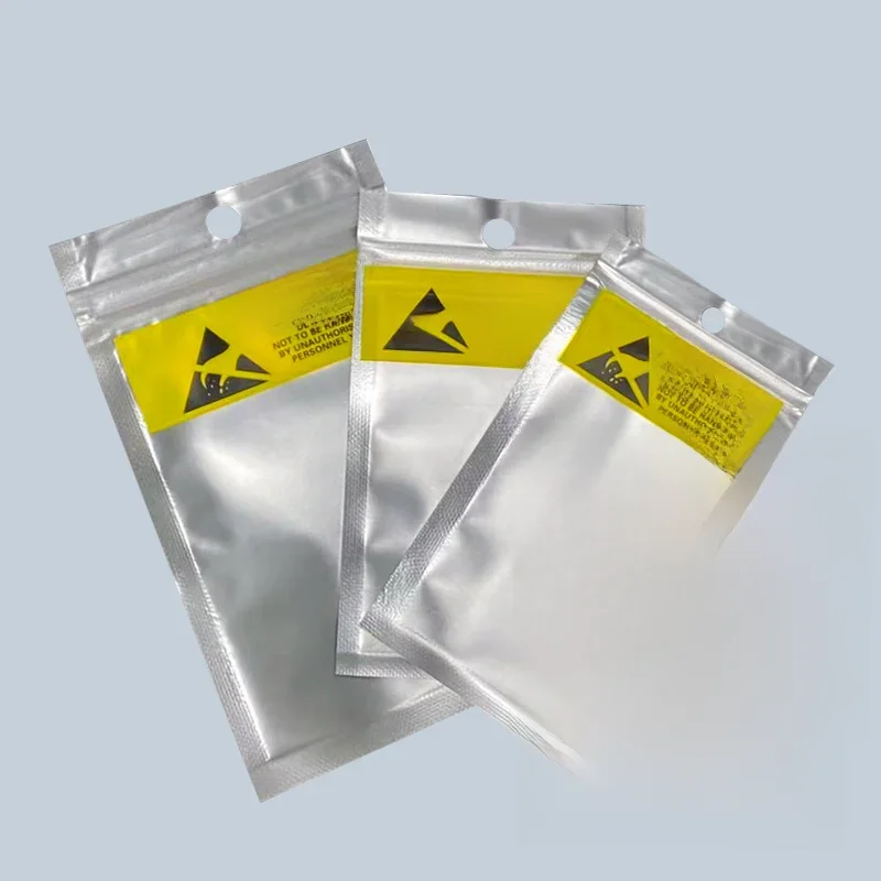Bateria z folii aluminiowej ESD Element elektroniczny Opakowanie kablowe Antystatyczna, samouszczelniająca torba ekranująca Matowa, półprzezroczysta — zdjęcie produktu 7