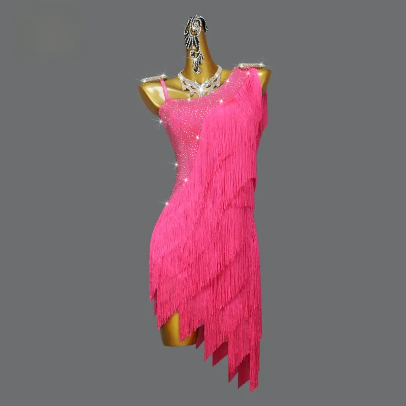 2026 Neue Lateinamerikanische Tanzkleidung für Damen: Wettkampf-Sportkleid, Partykleid, Kurzes Kostüm für Mädchen, Ballsaal-Abendkleid, Sexy Übungskleidung