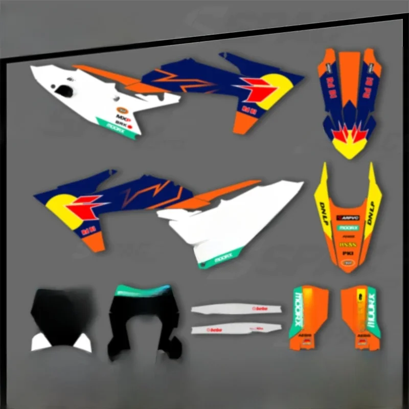 Autocollant de fond graphique de moto personnalisé SPACE, pour KTM 125 250 300 350 450 2023-2025 SXF 2024-2026EXC, Kits d'autocollants 03